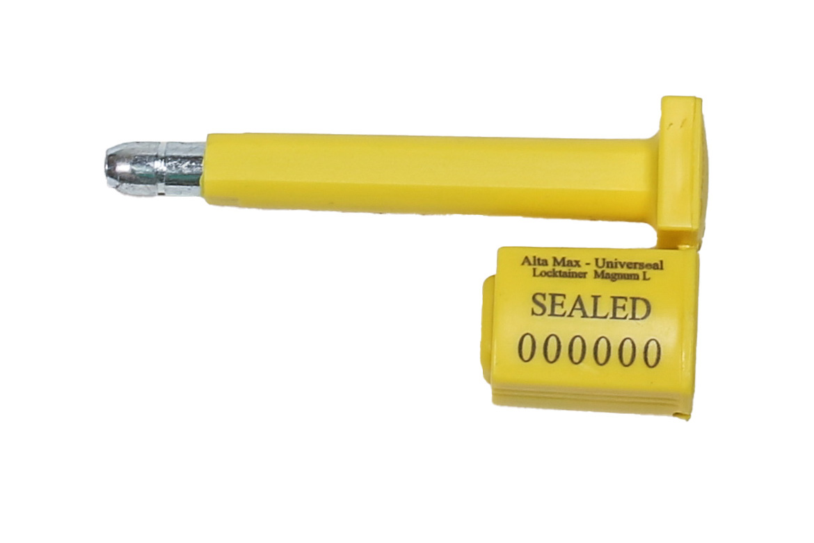 CABLE-LOCK SECURITY SEALS YELLOW / GOLD ALL-METAL TEN SEALS CARGO / TANKER 
